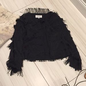 Bb Dakota Never worn fringe open jacket sz L